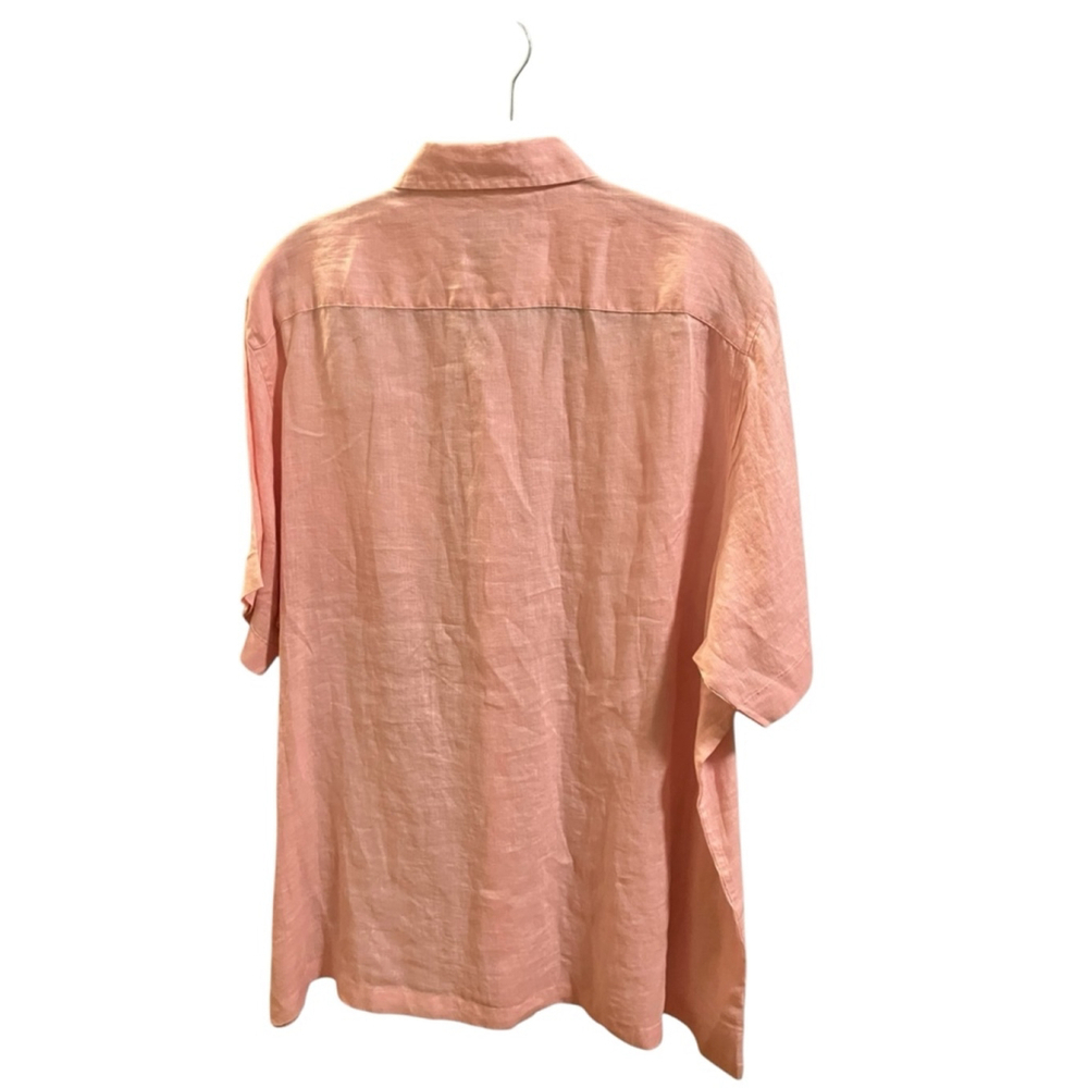 Club Room Pink 100% Linen Shirt XXL NWT - Picture 8 of 10